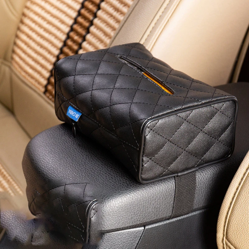 

Tissue Holder Car Napkin Holder Hanging Sun Visor PU Leather Tissue Box Holder for Car Paper Tissue Box Car Interior Decoration