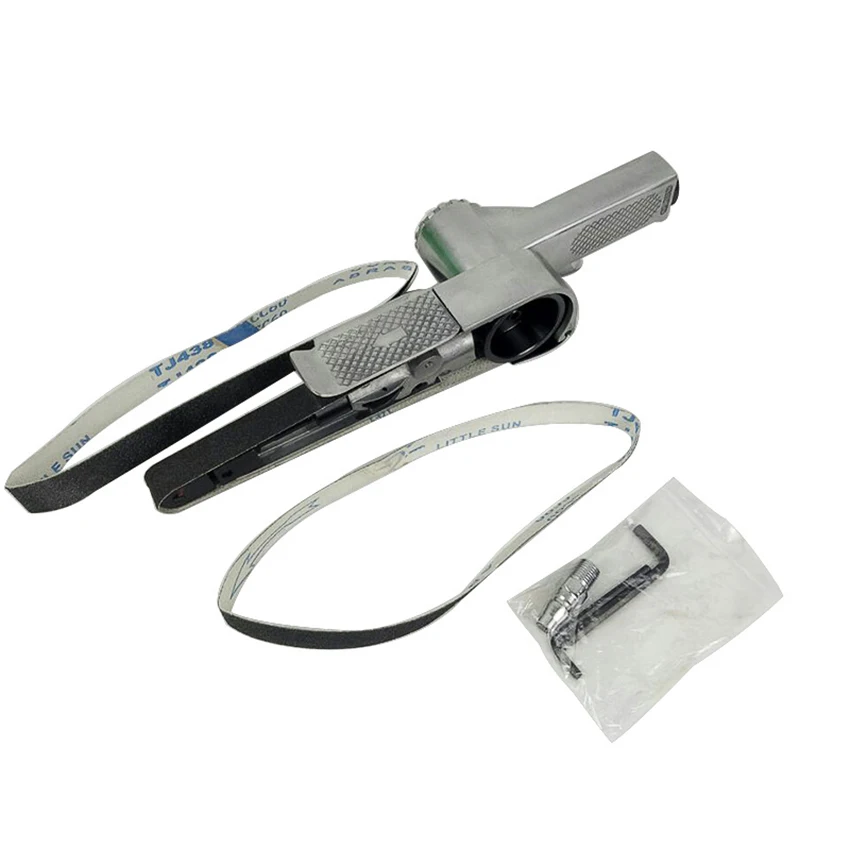 Air Belt Sander with 2 Belts 300mmx10mm / 520mmx20mm Pneumatic Sander machine for Polishing Trimming Plastic, Aluminium, Wood