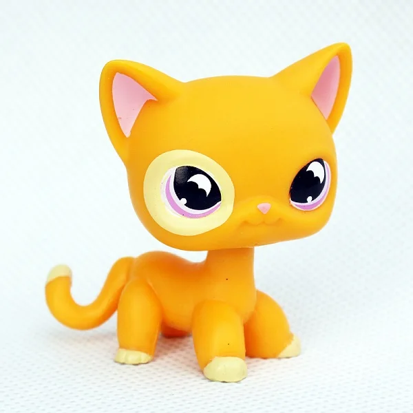 855 pet shop lps лпс пет шоп игрушки кошка немного короткие волосы стоял серый#5#391 черный#336 старые оригинальные игрушки котенок детей Рождество подарок коллекция - Цвет: 855