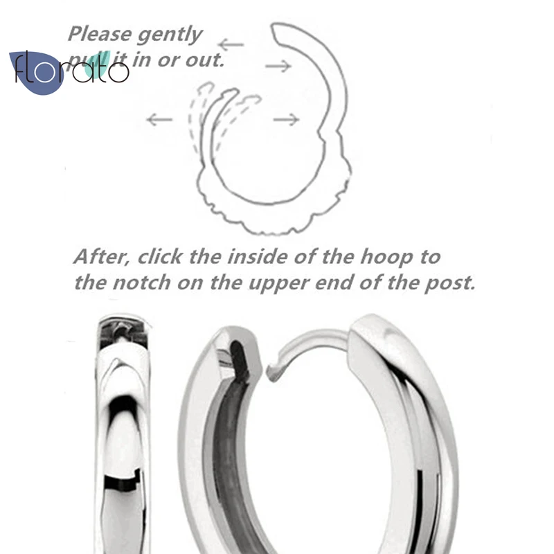 

925 Sterling Silver Zircon Crystal Accessories Charming Hoop earring Cute Ladies Small Exquisite Earring Prevent Allergy Jewelry