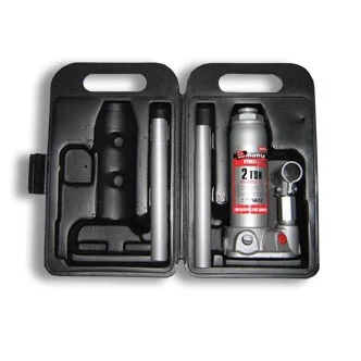 Домкрат гидравлический бутылочный в кейсе высота подъёма 194 372 мм (3 т)| |