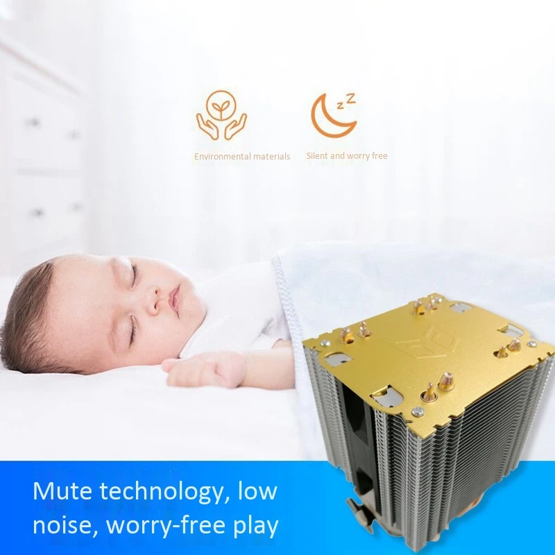 

COOL STORM 4 Heat Pipes Dual Tower CPU Radiator Copper Tube LED Light Universal Multi-Platform (Single Fan 4-Wire No Light)