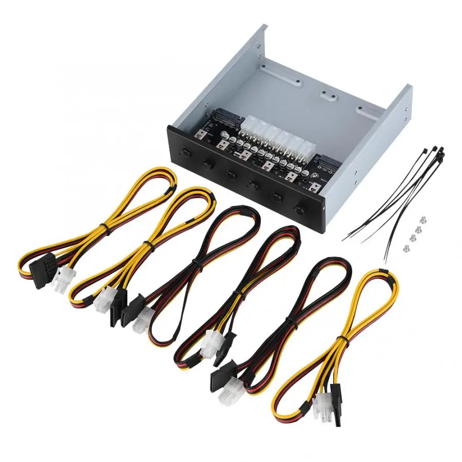 6 BAY HDD Hard Drive Power Switch Controller For Desktop PC Computer SATA Disk |