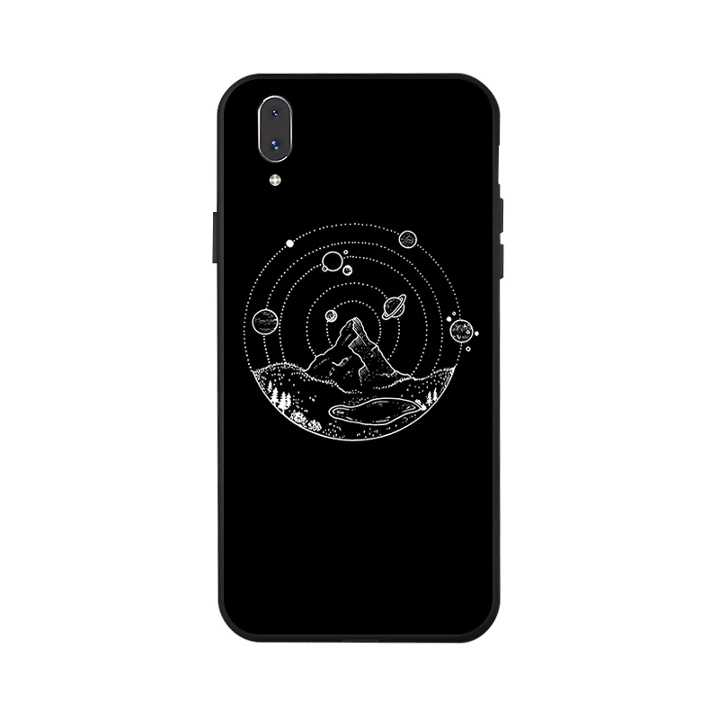Астронавт черный чехол ТПУ для Vivo V7 Y53 Y66 Y22 Y83 Y69 Y55 Funda X7 X9 X20 X27 Pro Plus V11i X21 силиконовый