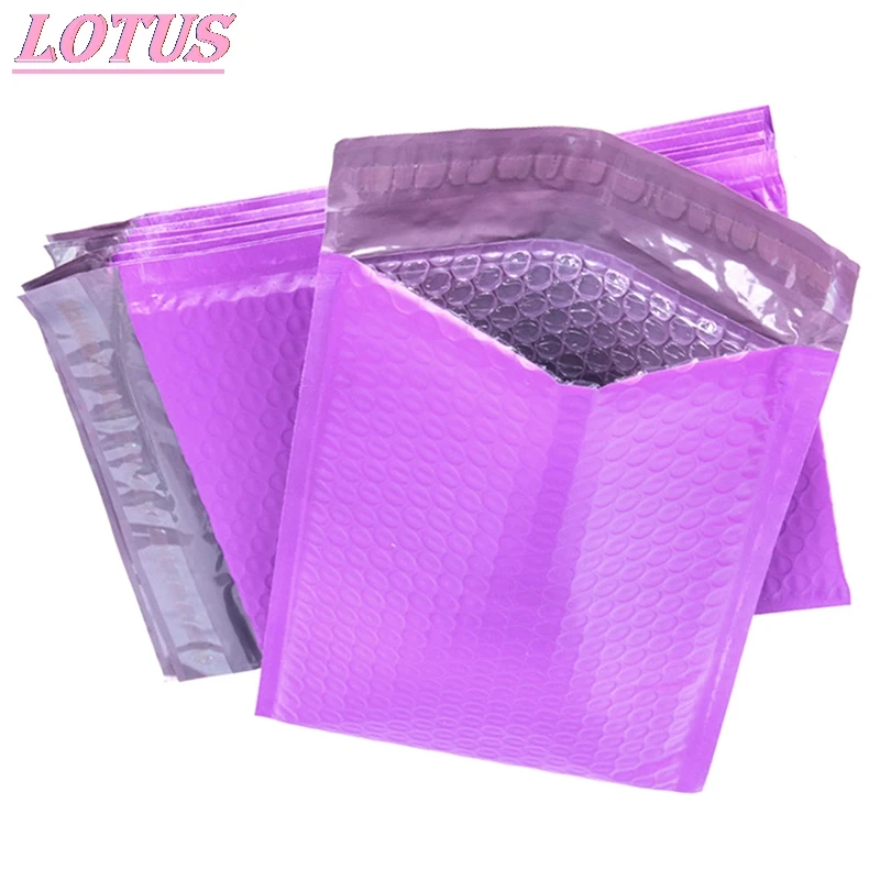 

10PCS Gift Bags Bubble Mailers purple Poly Bubble Mailer Self Seal Padded Envelopes For Book Magazine Lined Mailer Self Seal HOT