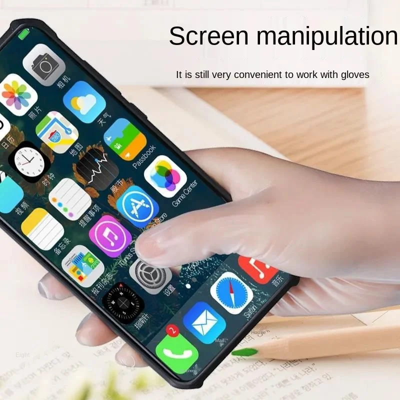 50/100 штук одноразовых пищевых пластиковых перчаток из ПВХ для кухни ресторана