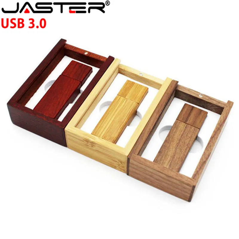 JASTER USB 3 0 5 шт. бесплатный логотип на заказ Деревянный usb + коробка флеш накопитель