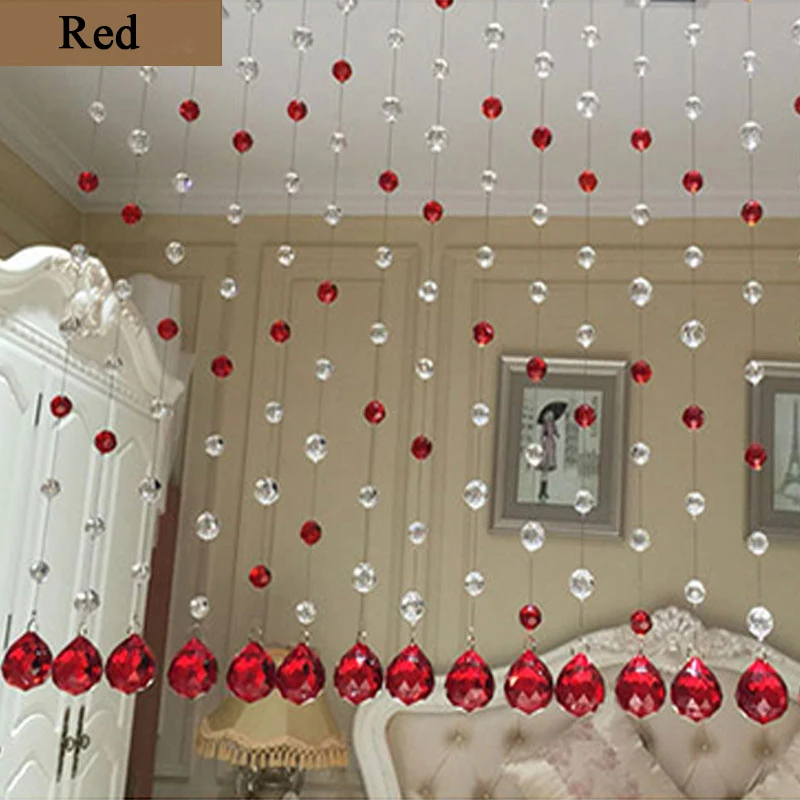 1 шт. хрустальные занавески роскошные стеклянные бусины Дверная Цепочка кисточка