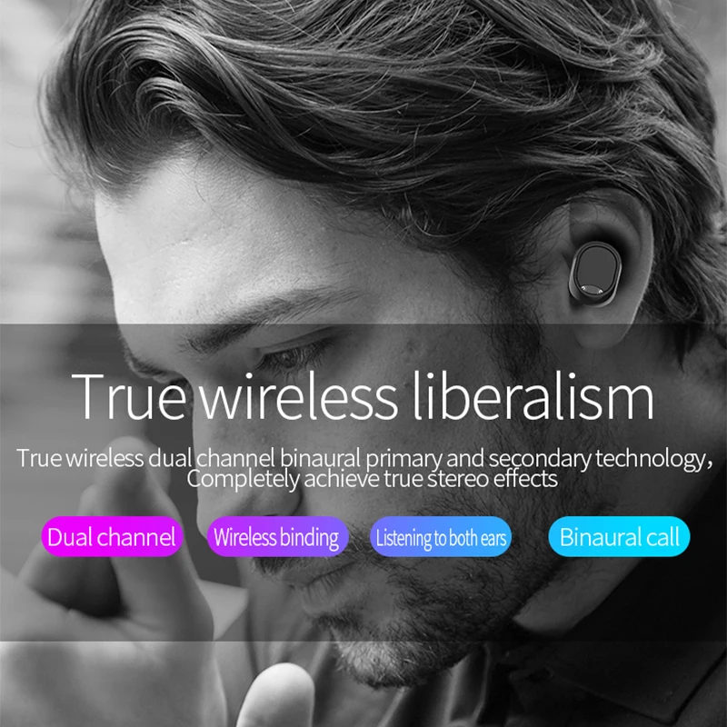 

LED Bluetooth Earphone 9D Stereo Wireless Earbuds Mini Wireless Earphone Headset with 2600mAh Power Bank Earphone Headphone