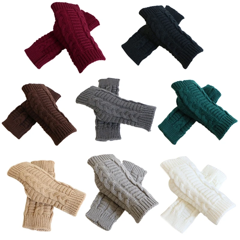 Unisex Winter Knitted Fingerless Gloves with Thumb Hole Chunky Twist Crochet Solid Color Stretch Half Finger Mittens Arm Warmers
Unisex Winter Knitted Fingerless Gloves with Thumb Hole Chunky Twist Crochet Solid Color Stretch Half Finger Mittens Arm Warmers