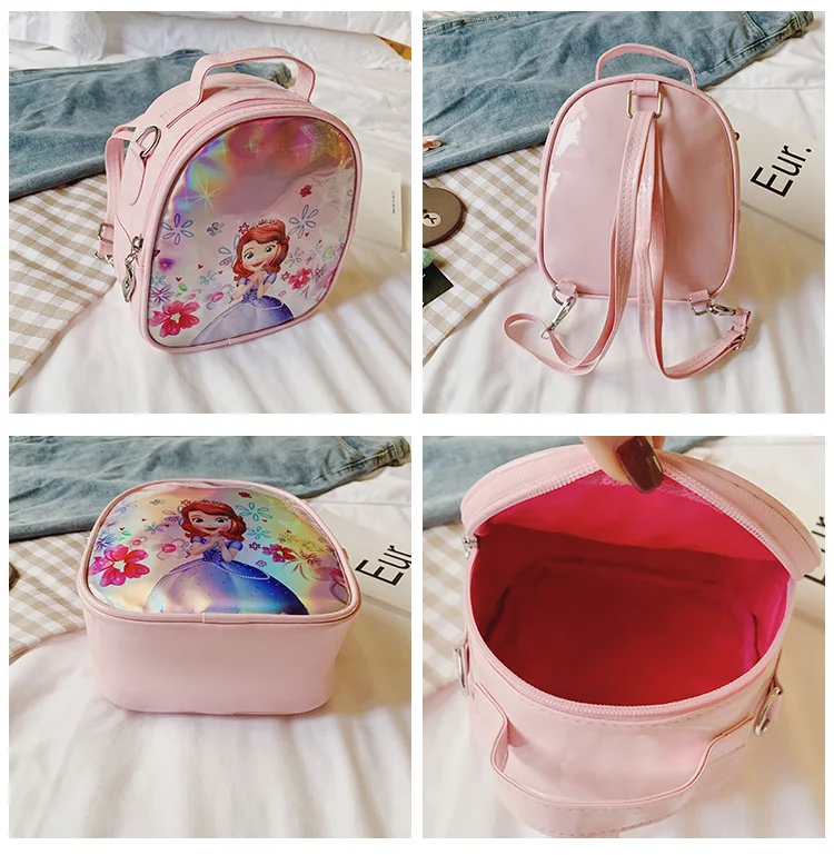 

New2021 Disney's Frozen children's Sofia shoulder bag girl princess fashion bag single dual-use messenger bag Kids' Bags kawaii