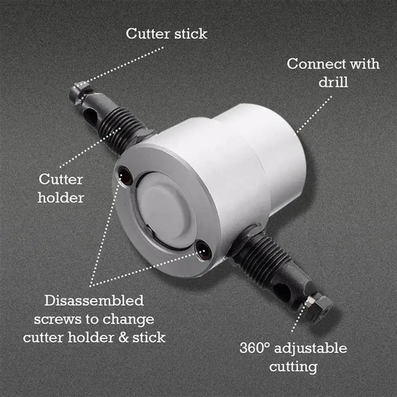 

Double Head Sheet Metal Nibbler Cutter Tool Drill Electric Sheet Metal Cutting Double Head Nibbler Woodworking Accessories Tool