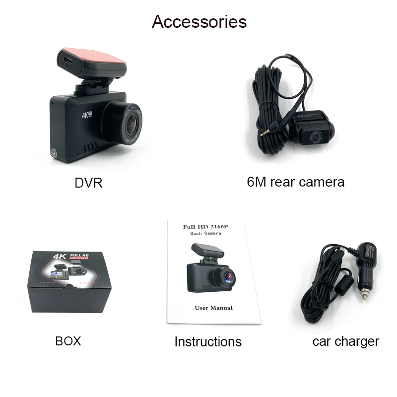 2 45 дюймовый 4K WiFi GPS-навигатор трек жест фото видеорегистратор 2160P FHD 1080P двойной