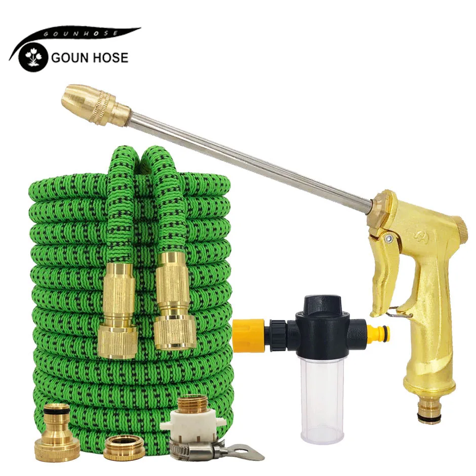 Расширяемый шланг садовый ЕС 1/2 соединительный доступная трубка с распылителем