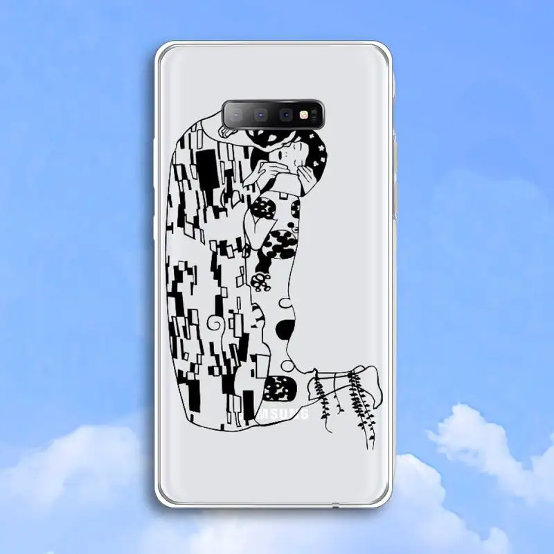 

Abstract Art simple Lines high quality Phone Case shell Transparent For Samsung Galaxy A 71 21s S note 8 9 10 plus 20 ultra
