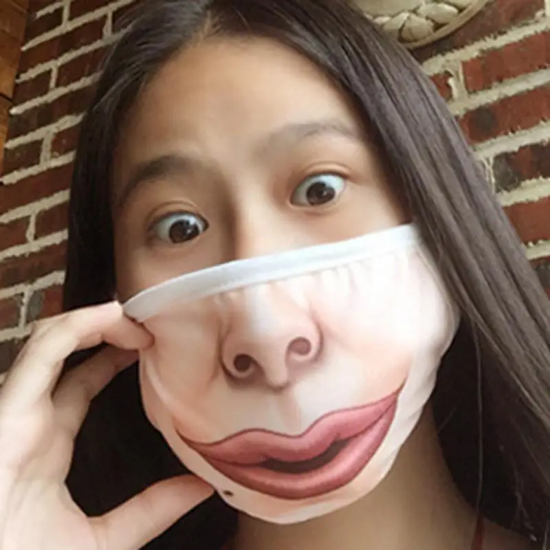 Новая хлопковая Пылезащитная маска креативное выражение зубов забавная теплая