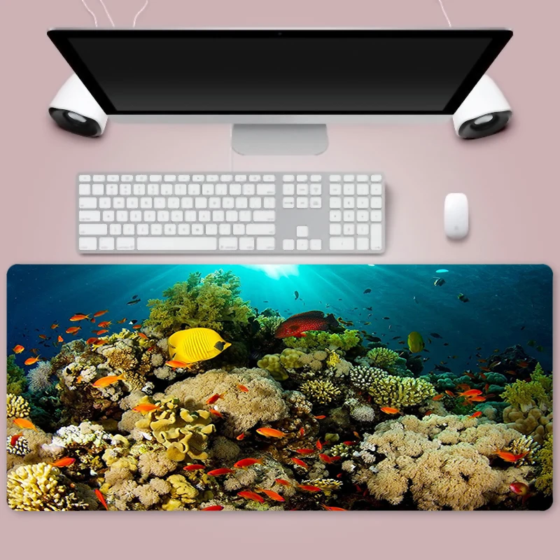 

underwater world large game mouse pad table mat oversized rubber mouse pad personalized landscape mouse pad