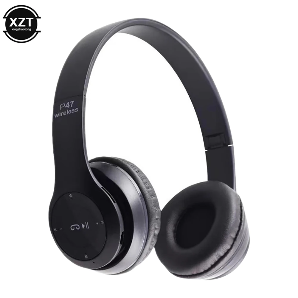 Head-mounted Wireless 5.0 Bluetooth Earphone with Memory TF Card Audifono FM Headset for iPhone Samsung Huawei Xiaomi Headphone |