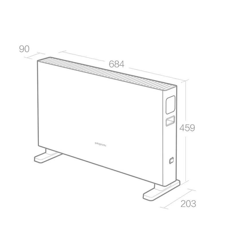 Оригинальный умный электрический нагреватель Xiaomi Smartmi 1S с Wi-Fi и сенсорным