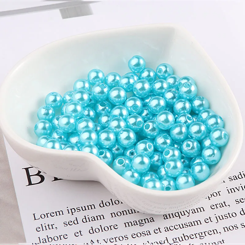 New36-500Pieces 3/4/5/6/8 мм Цвет Прямые рваные имитация жемчуга DIY Ручной работы Бусины Из Бисера Материал для колье и сумки аксессуары