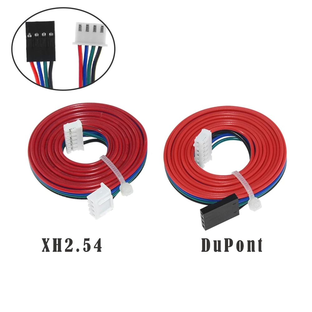

1PCS 1M DuPont Line Two-Phase XH2.54 4pin to 6pin Terminal Motor Connector Cables for Nema 42 Stepper Motor 17HS4401 17HS4023
