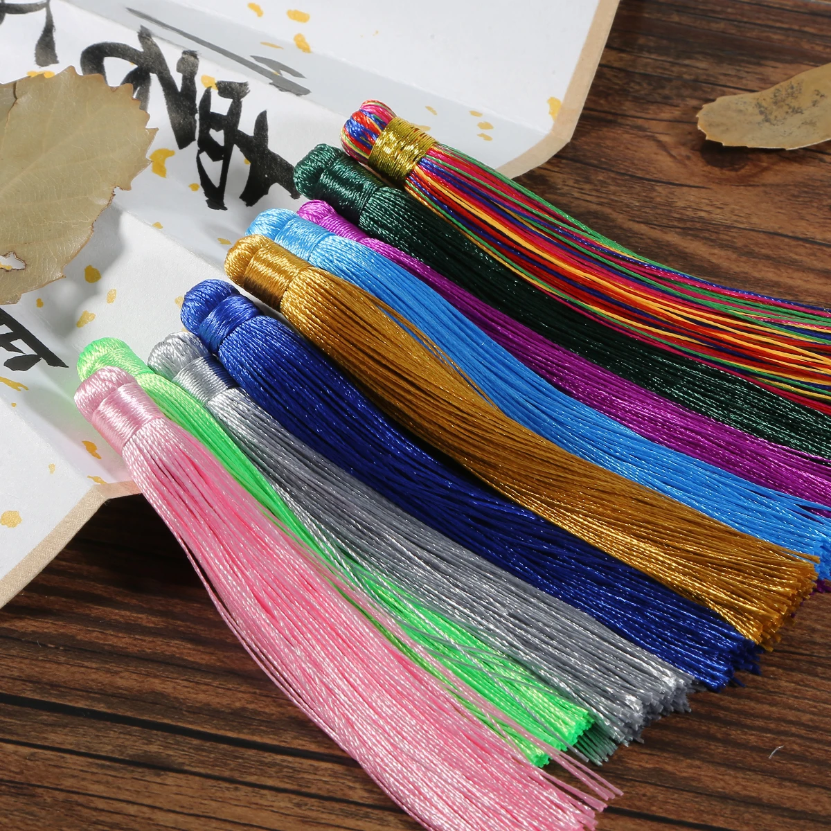 2 шт./лот 12cmm смешанные хлопковые шелковые серьги с кисточками подвески атласные