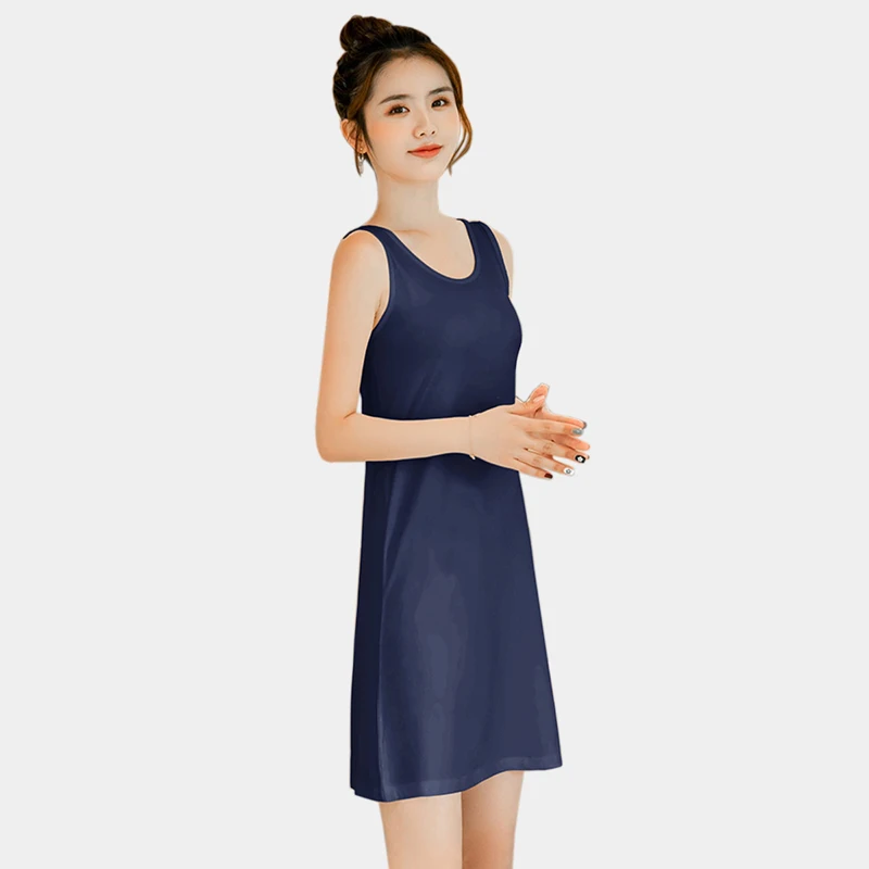 

Summer A-Line dress Modal women's Casual sleeveless dress fashion Loose Plus size dress women