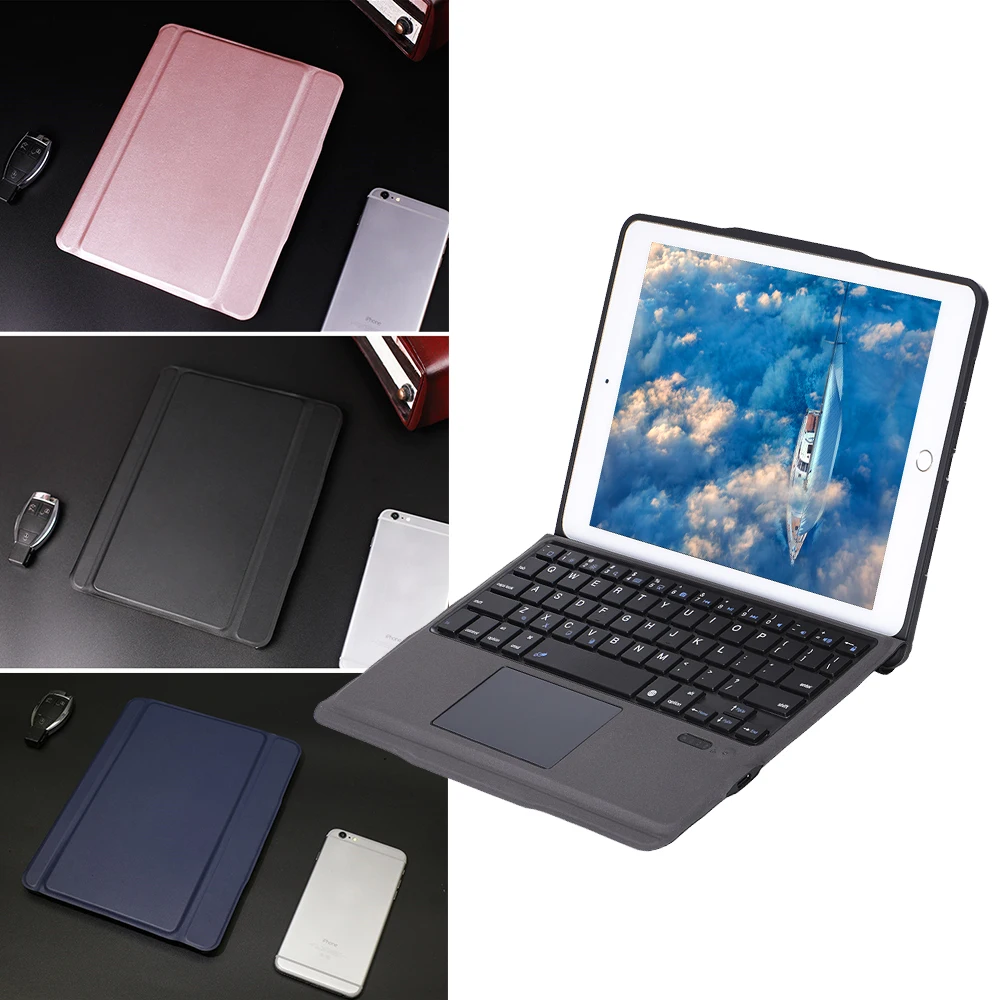 Чехол для ipad с беспроводной клавиатурой Сенсорная панель карандаш держатель iPad