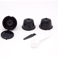 3pcs fit for dolce gusto coffee filter cup reusable coffee capsule filters for nespressowith spoon brush kitchen accessories