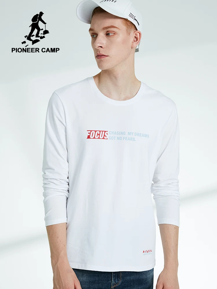 Pioneer Camp мужские футболки с длинными рукавами стильные круглым вырезом под горло