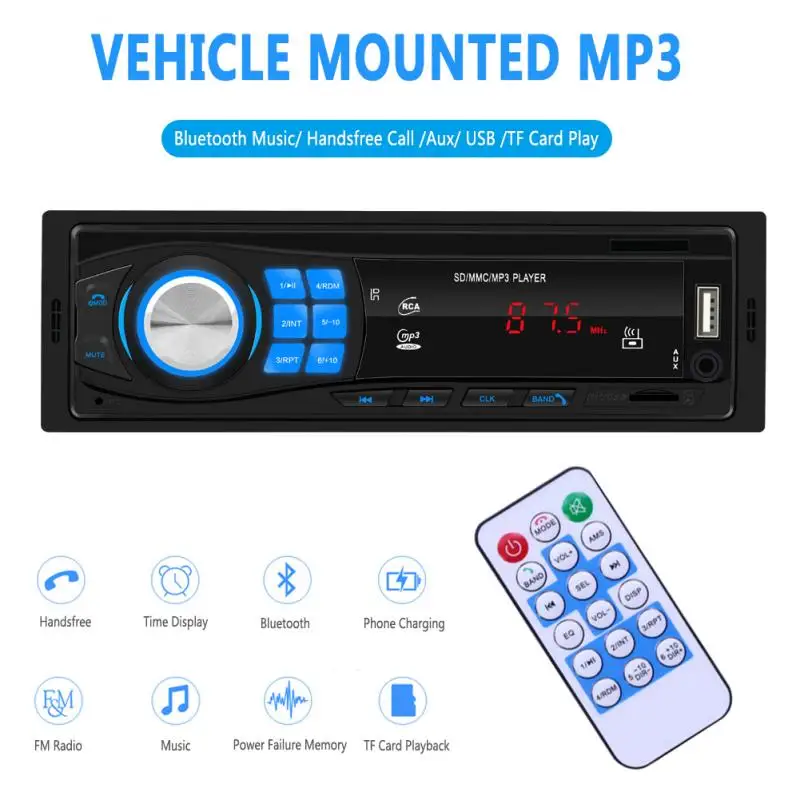 

Car Radio Stereo Player Digital Bluetooth Car MP3 Player SWM 8013 Single 1DIN Car Stereo Head Unit Bluetooth USB2.0 AUX Radio
