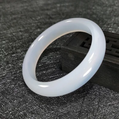 

zheru jewelry natural agate chalcedony 54-64mm white bracelet elegant princess jewelry send mother to girlfriend