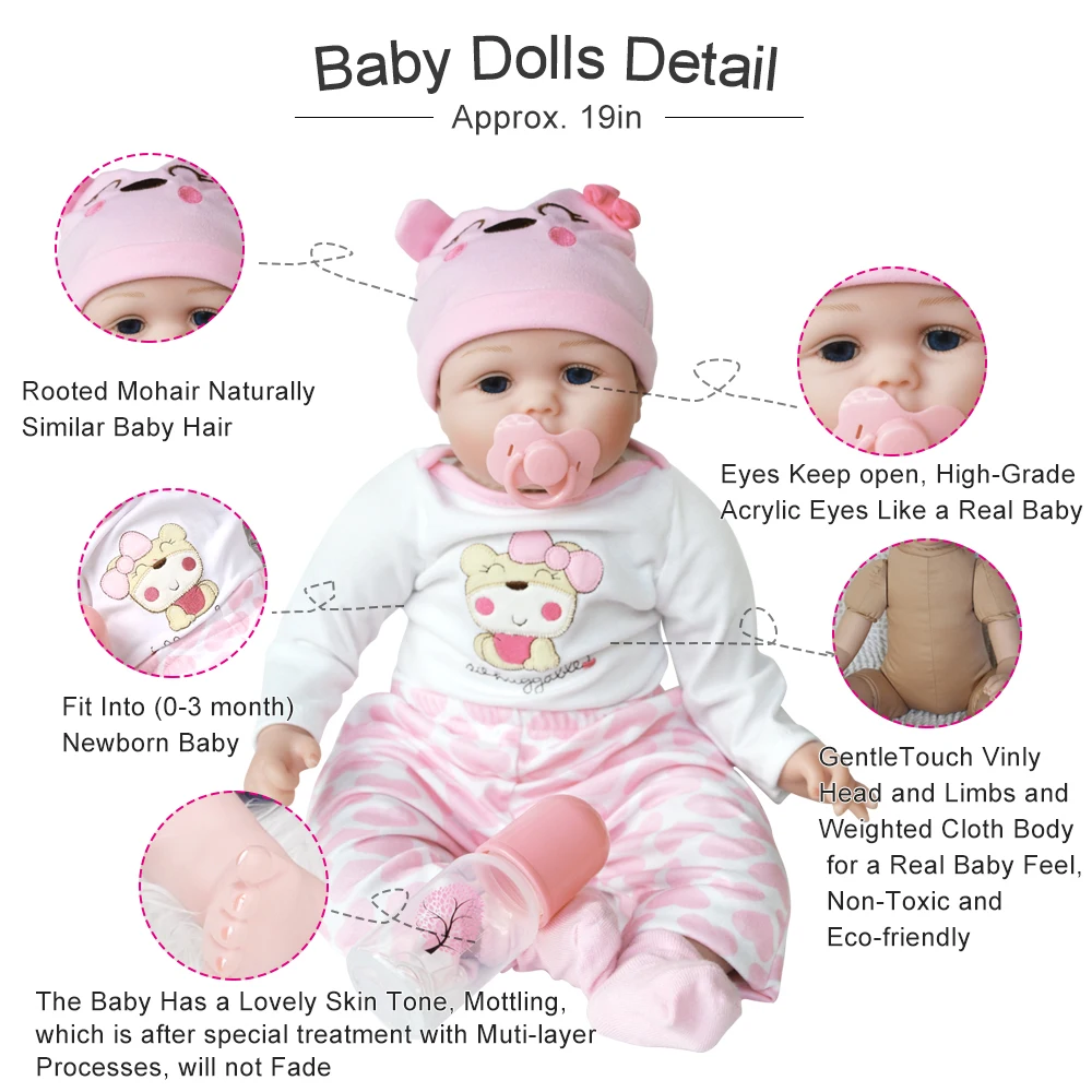 55 см Реалистичная кукла реборн Мягкая силиконовая Детская игрушка Этническая