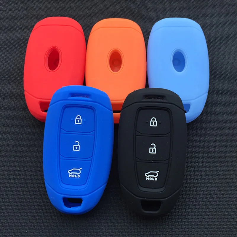Силиконовый резиновый чехол для автомобильного ключа hyundai kona 2017 i30 ix35 solaris Azera ELANTRA