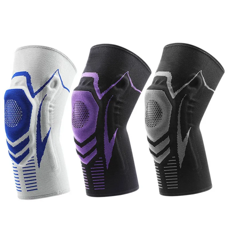 

1 Pair Elastic Knee Pads Support Sports Basketball Volleyball Knee Brace Protector Men Fitness Pressurized Kneepad