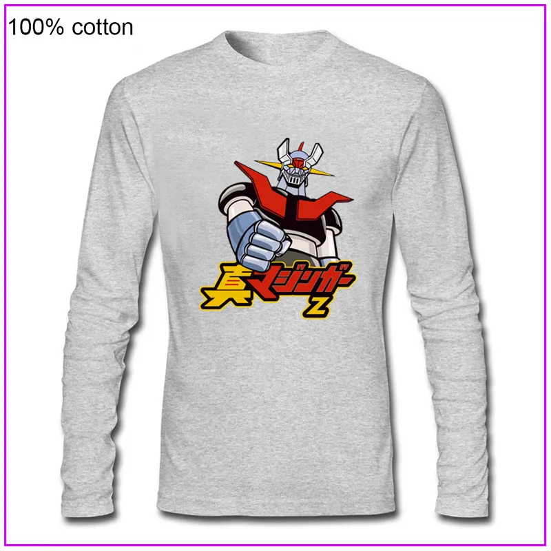 Новинка 2020 футболка из 100% хлопка с круглым вырезом японского аниме Mazinger Z длинным