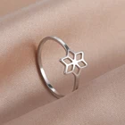 Cazador эстетические полые кольца из нержавеющей стали со снежинками для женщин минималистское кольцо Подарки Свадебные украшения оптом 2022 тренд