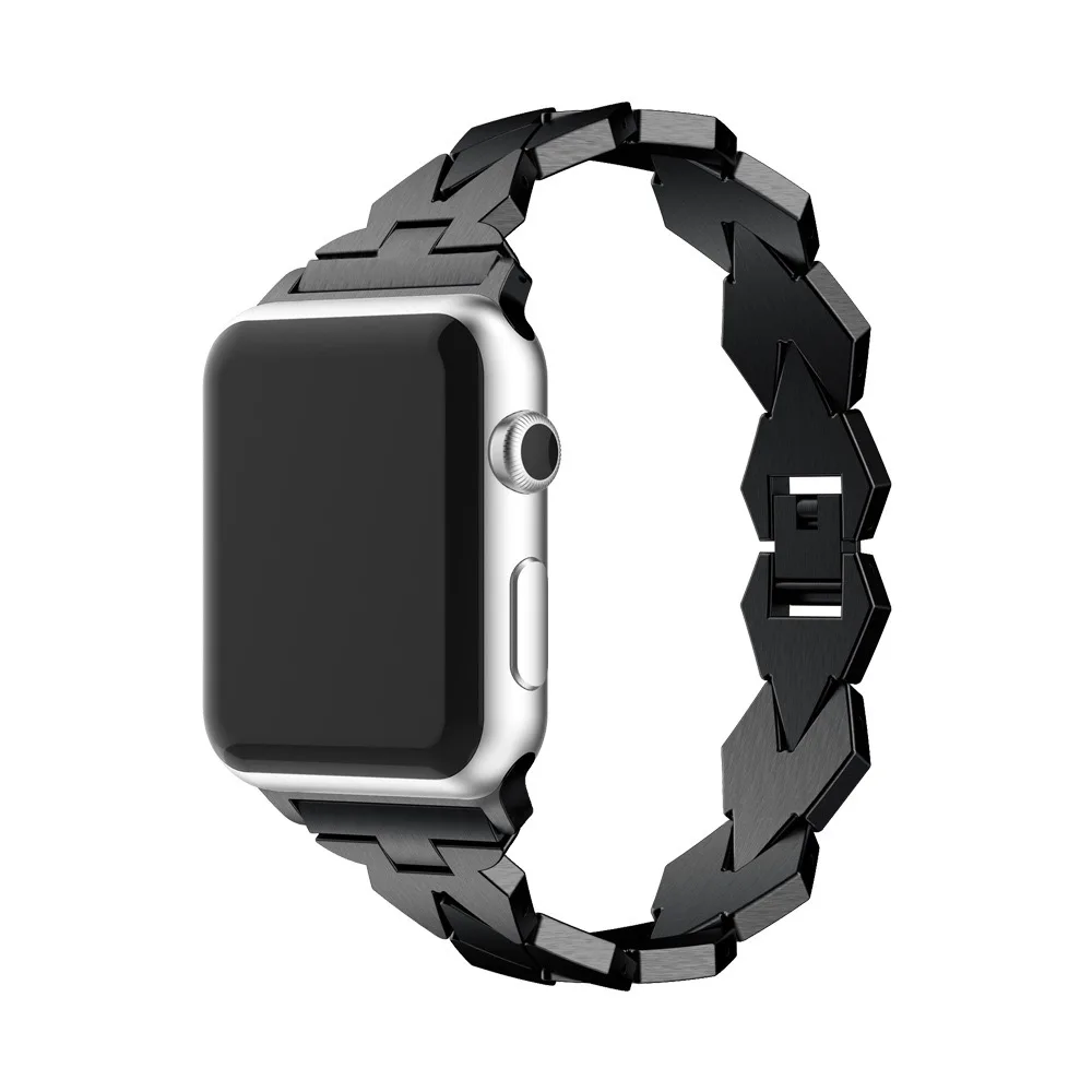 Metal stainless steel strap for Apple Watch SE 6 5 4 44mm 40mm watch, suitable for iwatch6/3/2 38mm 42mm diamond metal strap