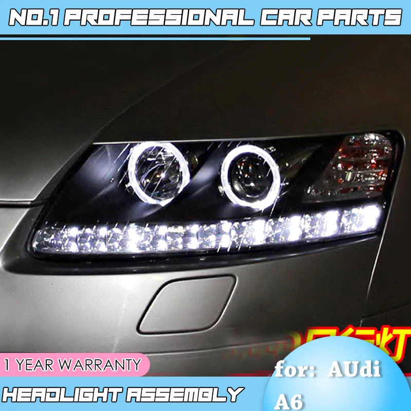 Автомобильные аксессуары для Audi A6 C5 фары 2005 2011 светодиодный ные DRL линзы двойной