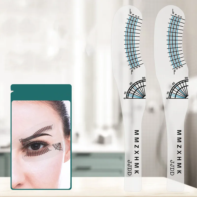 2 шт./компл. новинка измерительная линейка для ресниц длина завивки градусов