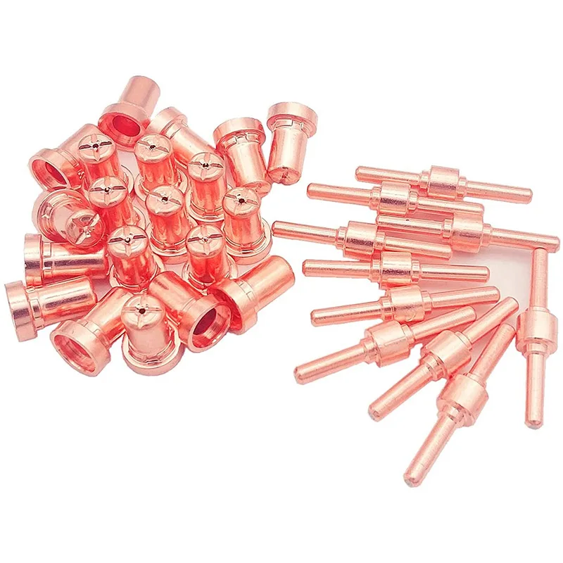 

80Pcs PT-31 JG-40 WSD-LG40 Plasma Electrode Tips Nozzle Extended Shroud Shield Cup Kit Fit CUT 50D 50 40 Plasma Cutter