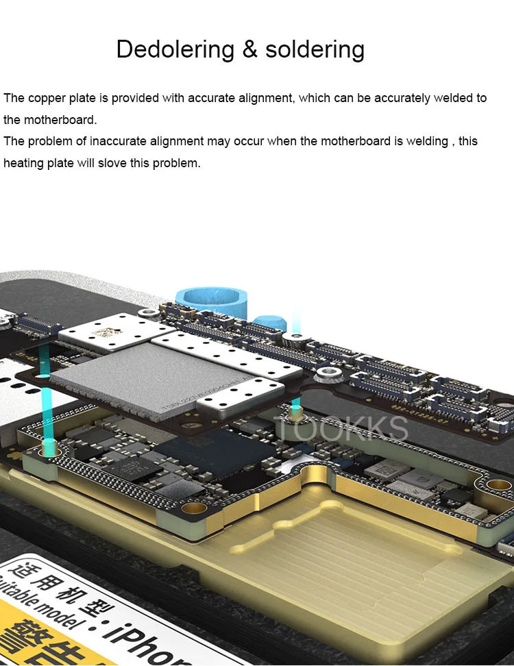 Станция для удаления клея Qianli Mega-Idea Mortherboad CPU IC iPhone X/XS Max | Инструменты