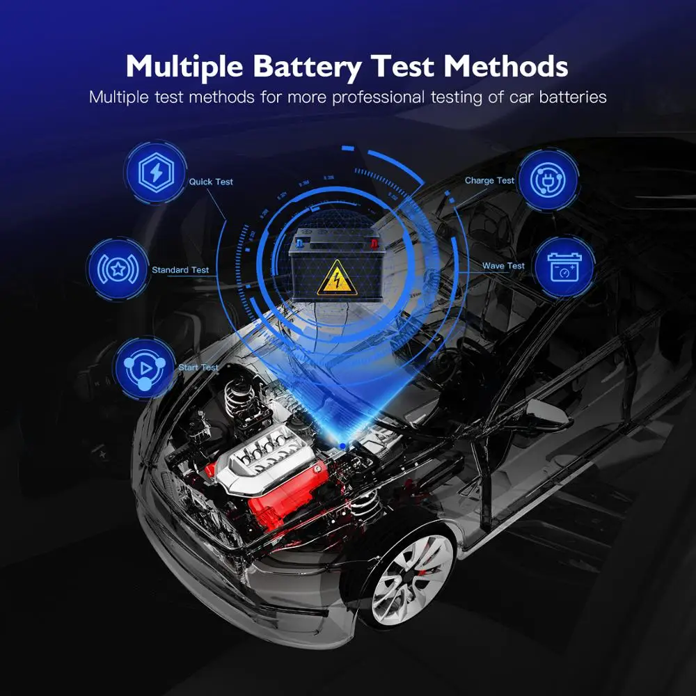 

TopDiag 908B Car Code Reader Battery Tester 2IN1 OBD2 Automotive Engine Scanner Diagnosis Tool I/M 3.2" Color Screen 2020 NEW