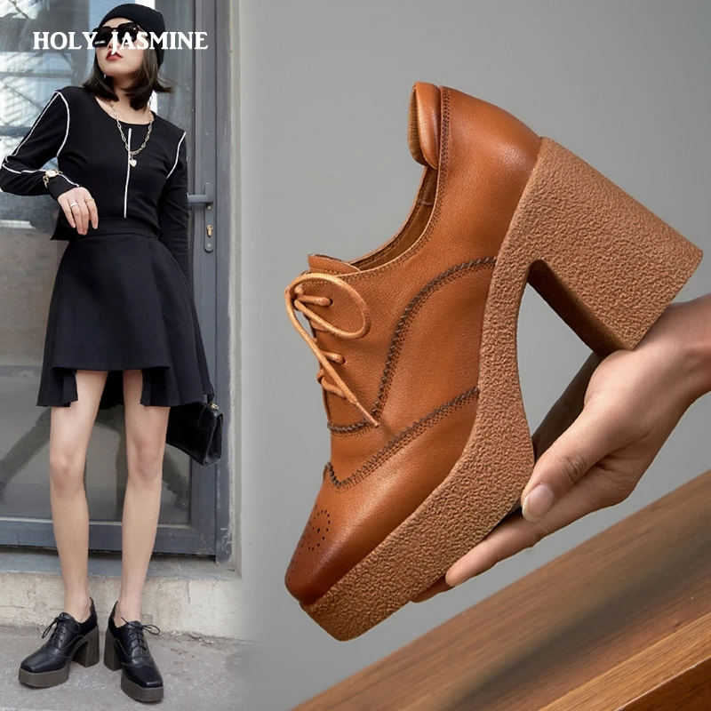 

2021 Lace-Up Super High Spike Heels Woman Large Size 32-42 Platform Slip-On Pumps Spring Autumn New Woman Shoes Mature Elegant