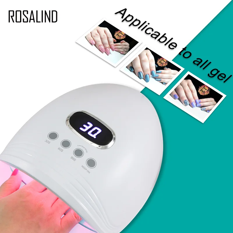 ROSALIND 60 Вт Сушилка для ногтей лампа гель-лака Светодиодная маникюра Инструменты