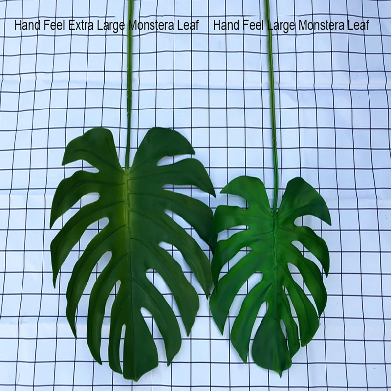 70cm long Soft glue Artificial Monstera Branch Palm Fern Turtle Leaf Faux Foliage Leaves For Home Decoration |