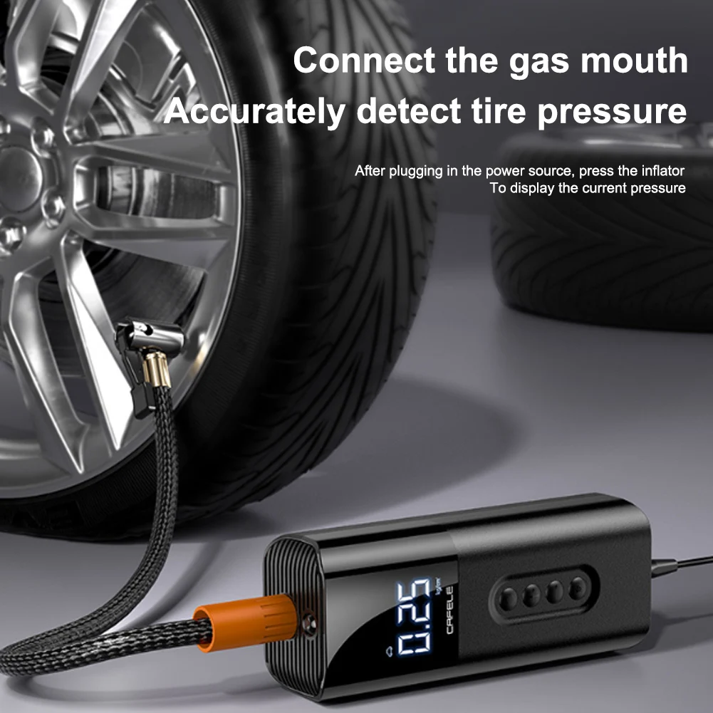 

Protable Electric Car Air Compressor Car Air Pump Digital Pressure Gauge Mini Tire Inflator Auto Tyre Pump High Pressure Tire