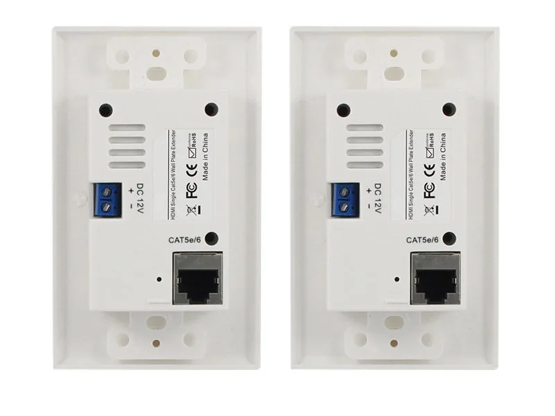 HDMI настенный удлинитель 1080P HDMI, Овер-Cat5e/Cat6 удлинитель настенная пластина с ИК-управлением(отправитель и ресивер
