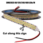 2835 Светодиодная лента DC 12 В 24 в светильник м 60120240480 светодиодовм гибкая светодиодная лента e Водонепроницаемая светодиодная лента Открытый веревосветильник s