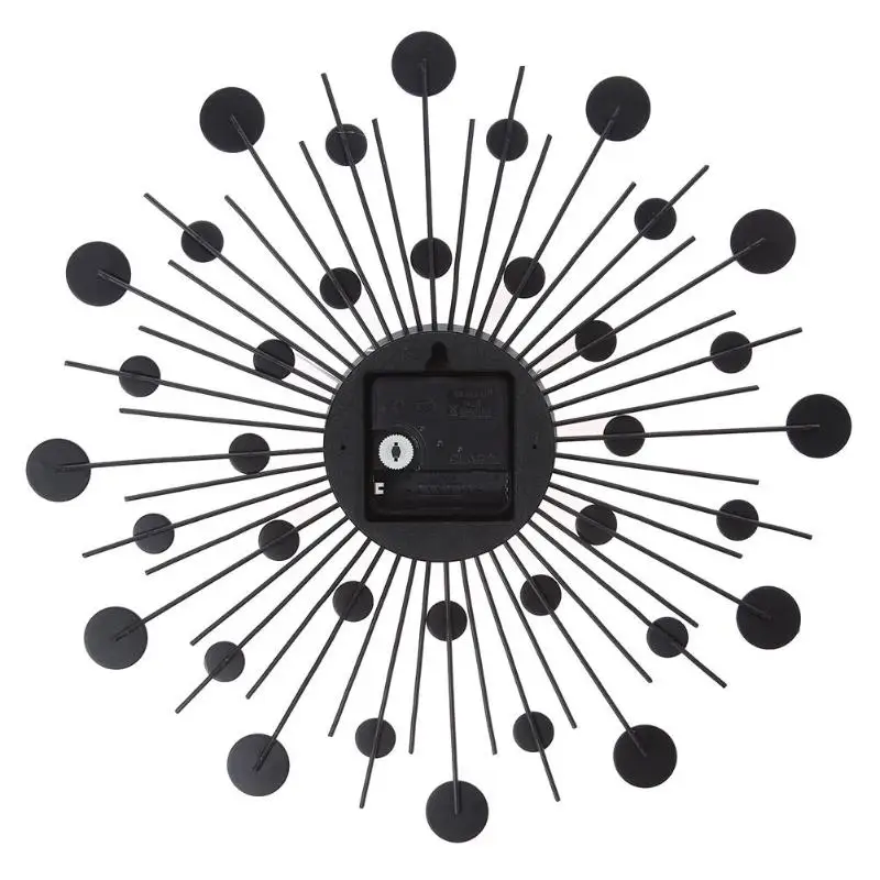 

33 cm old metal crystal wall clock luxury diamond 3d large modern wall clock design node home decor